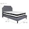 Flash Furniture Brighton Full Platform Bed Set, Lght Gray SL-BM-10-GG - alternate 3